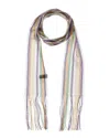 Saachi Lurex Stripe Skinny Scarf