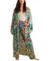Saachi Margo Multi Paisley Print Kimono In Green