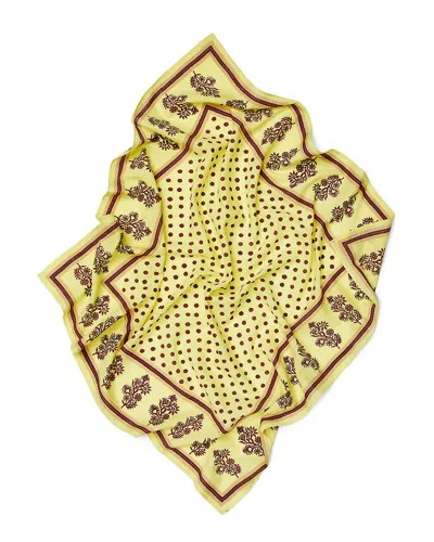 Saachi Marigold Print Bandana In Yellow