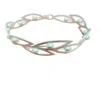 Saachi Men's Beaded Botanical Hook Silver Bracelet In Silver