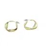 Saachi Men's Twisted Hoop Earrings Gold