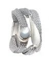 Saachi Mesh Twisted Plate Orb Bracelet In Metallic