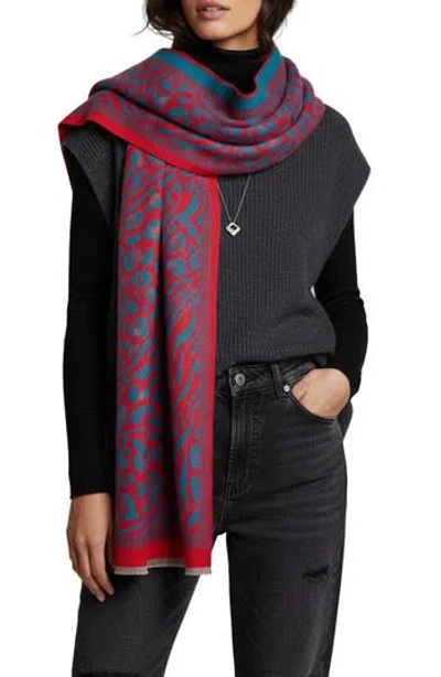 Saachi Mixed Animal Print Scarf In Black