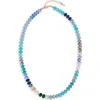 Saachi Multicolor Beaded Necklace In Blue