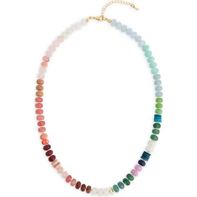Saachi Mixed Bead Statement Necklace In Multi