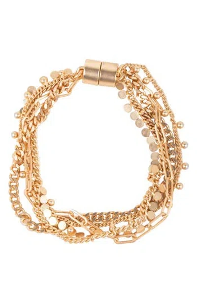 Saachi Mixed Chain Bracelet In Gold