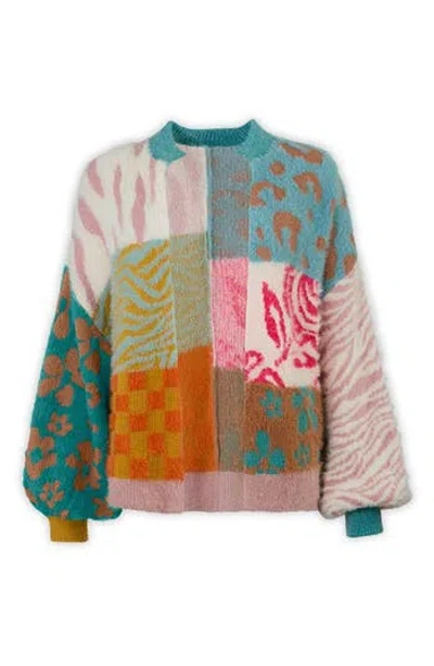 Saachi Mixed Print Cardigan In Multi