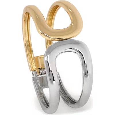 Saachi Modern Muse Two-tone Cuff Bracelet In Multi