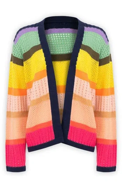 Saachi Multicolor Open Knit Cardigan