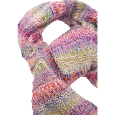 Saachi Multicolored Knit Scarf In Purple Multi