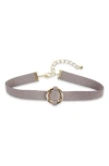Saachi O-ring Choker Necklace In Gray