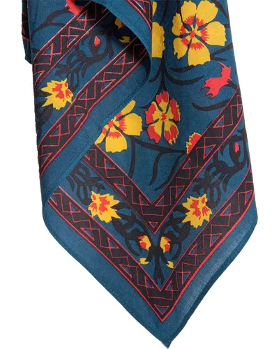 Saachi Oleander Print Bandana In Blue