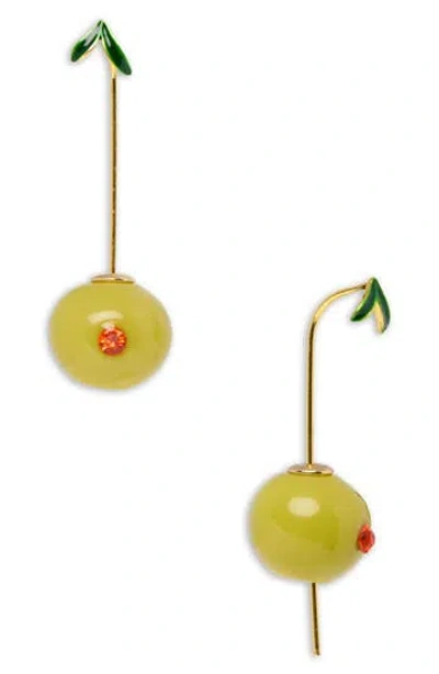 Saachi Olive Drop Earrings In Green