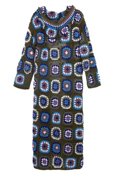 Saachi Olive Long Sleeve Wool Sweater Dress