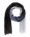 Saachi Ombre Cashmere & Silk-blend Scarf In Black