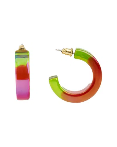 Saachi Ombre Shimmer Hoop Earrings In Red