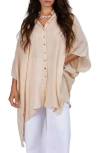 Saachi Oversize Cover-up Shirt In Neutral