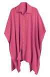 Saachi Oversize Cover-up Shirt In Pink