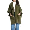 Saachi Oversize Hooded Topper In Green