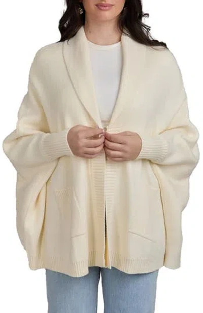 Saachi Oversize Ribbed Knit Cardigan In Ivory