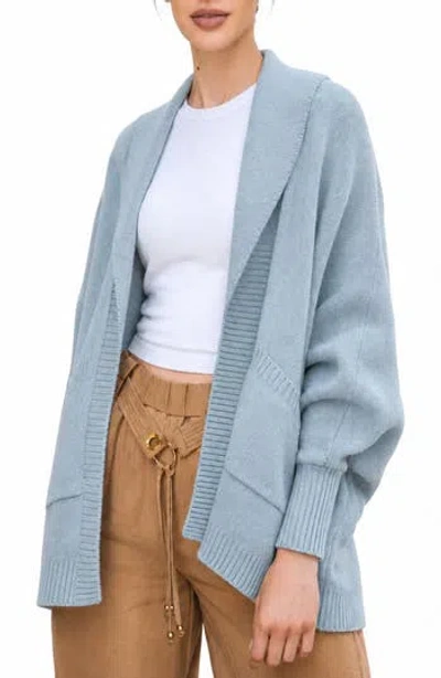 Saachi Oversize Ribbed Knit Cardigan In Blue