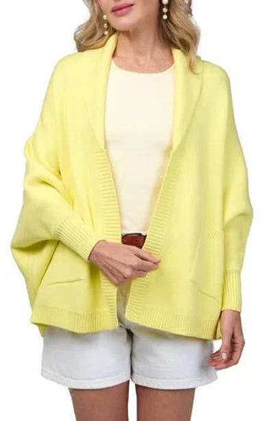 Saachi Oversize Ribbed Knit Cardigan In Light Yellow