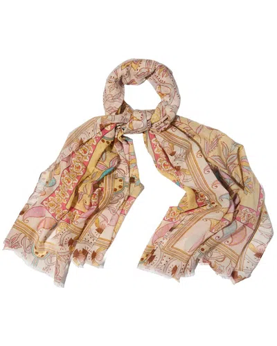 Saachi Paisley Palm Scarf In Multi
