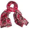 Saachi Paisley Print Bandana Scarf In Red