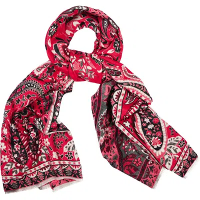 Saachi Paisley Print Bandana Scarf In Red