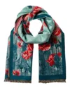 Saachi Paisley Reversible Ruana In Blue