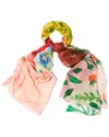 Saachi Patchwork Printed Scarf In Multi
