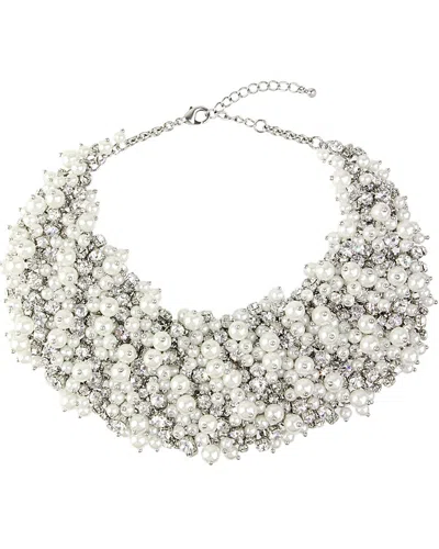 Saachi Pearl & Crystal Statement Necklace In Gray