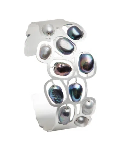 Saachi Pearl Cuff Bracelet In Metallic