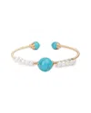 Saachi Pearl Cz Cuff Bracelet