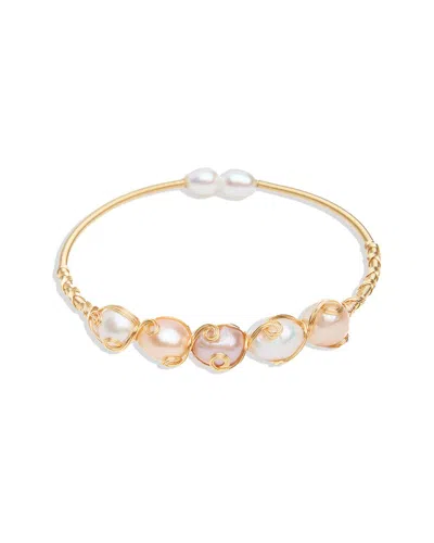 Saachi Pearl Cz Cuff Bracelet