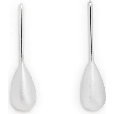 Saachi Petal Drop Earrings In Silver