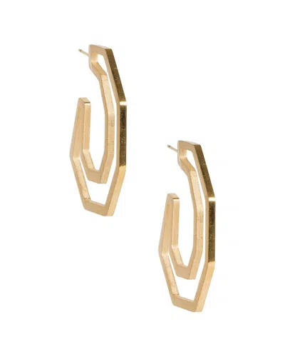 SAACHI SAACHI PLATED ANGLED EARRINGS