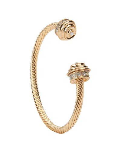 Saachi Plated Barbell Charm Statement Cuff Bracelet