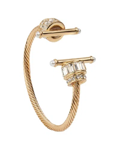 Saachi Plated Multi Charm Statement Cuff Bracelet In Pink