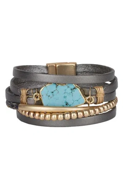 SAACHI SAACHI PLAYA BEADED WRAP BRACELET