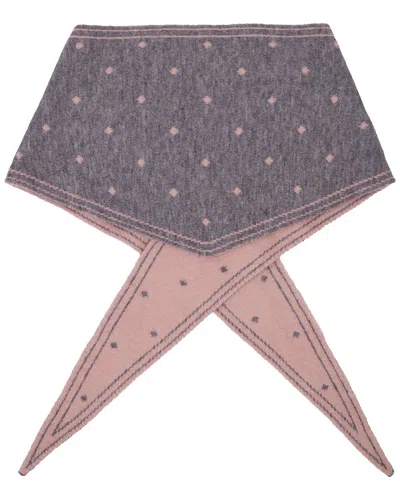 Saachi Polka Dot Triangle Scarf In Neutral