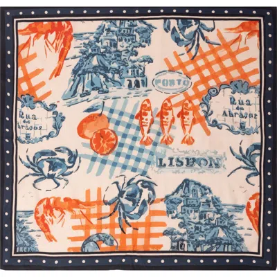 Saachi Porto Oversized Bandana In Navy