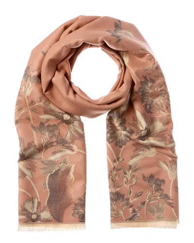 Saachi Reverse Wildflower Scarf In Pink