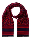 Saachi Reversible Leopard Pattern Scarf