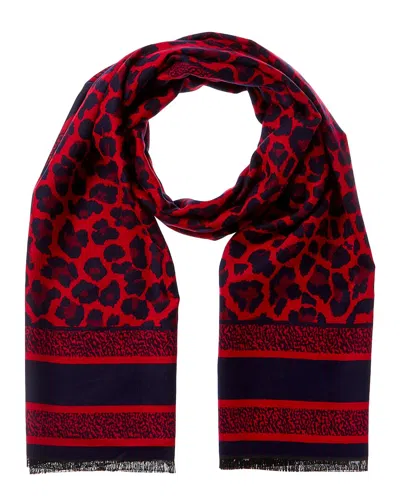 SAACHI SAACHI REVERSIBLE LEOPARD PATTERN SCARF