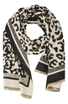Saachi Reversible Scarf In Black/cream