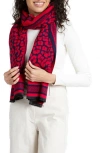 Saachi Reversible Scarf In Red/black