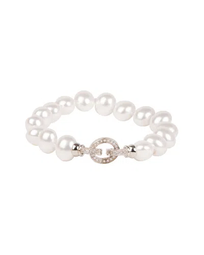 Saachi Rhodium Pearl Bracelet In White