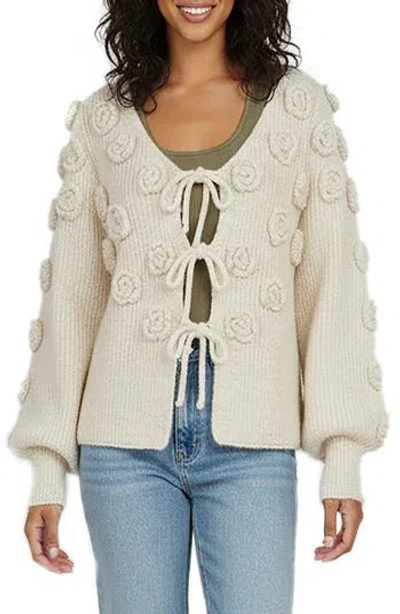 Saachi Rose Triple Tie Cardigan In Multi