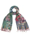 Saachi Rosy Reversible Wool-blend Scarf In Multi